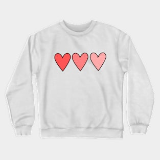 Cute VSCO pink ombre hearts Crewneck Sweatshirt